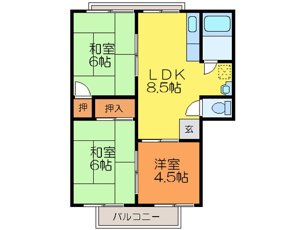 ハイツ昴の物件間取画像